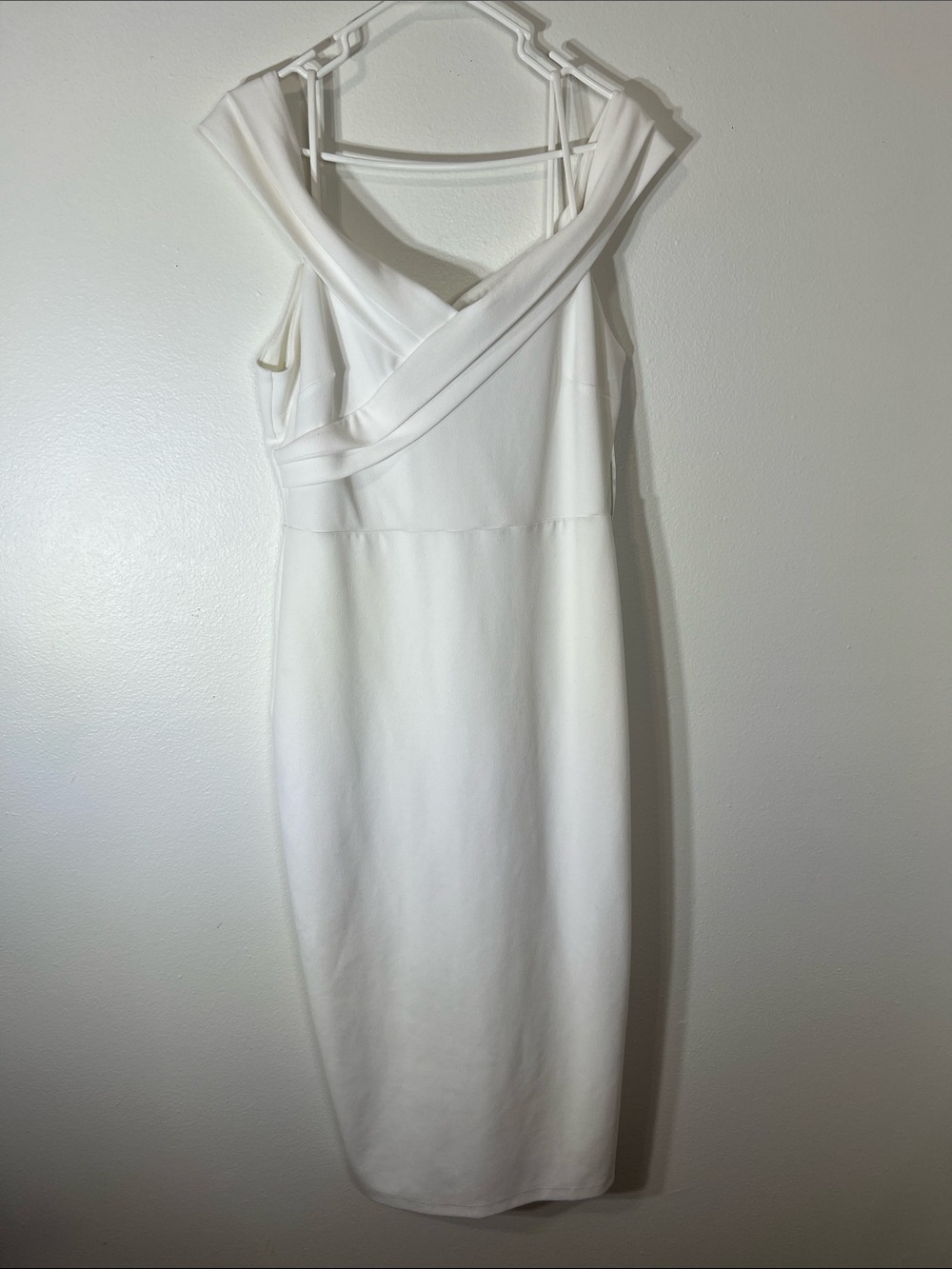 Windsor White Crisscross Midi Dress